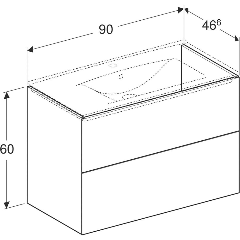 Alakaappi Ido Elegant tummanharmaa 90 x 46,6 cm