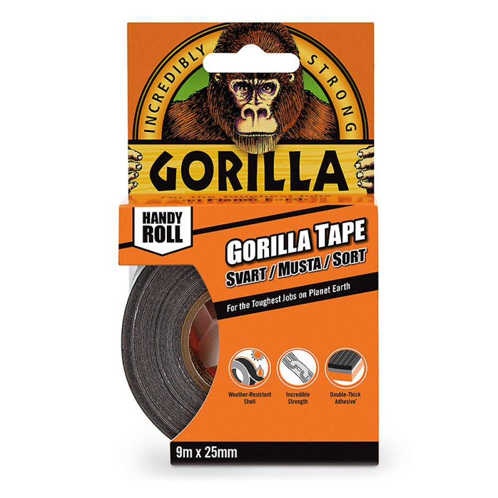 Teippi Gorilla Tape Handy Roll 25 mm x 9 m