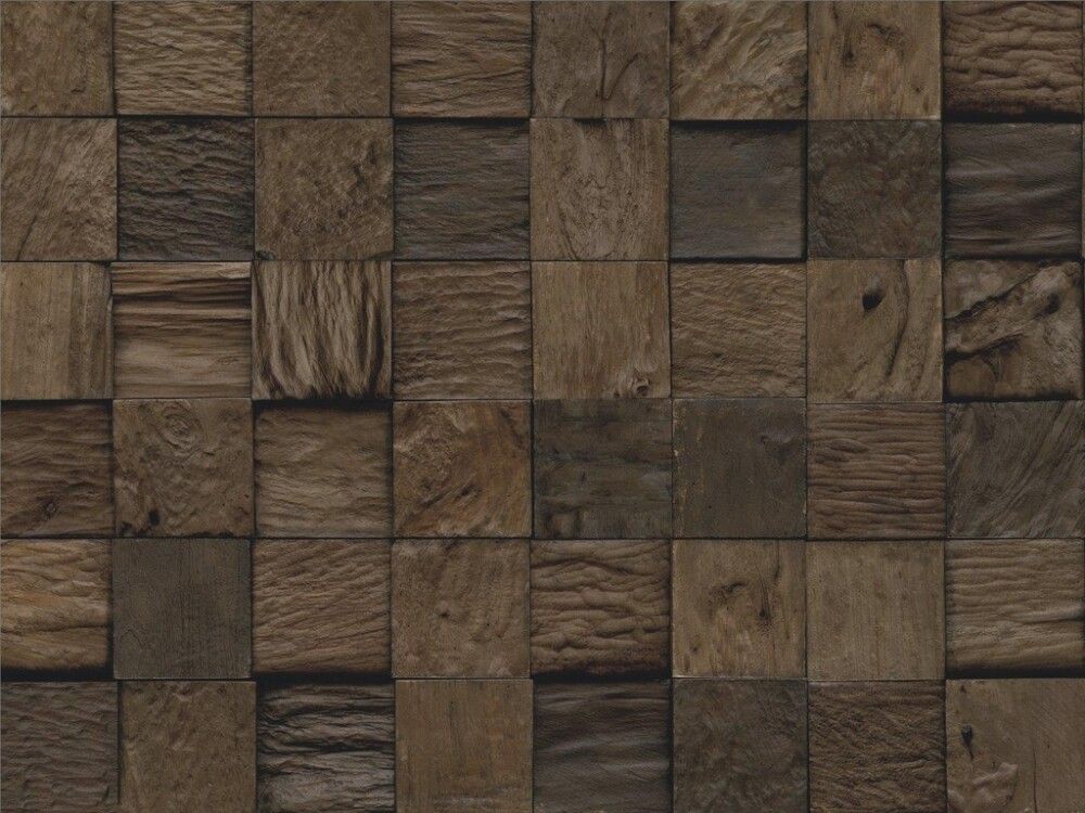 3D-seinäpaneeli Indo Teak Classic Cube Sulawesi 552 x 184 x 10-20 mm