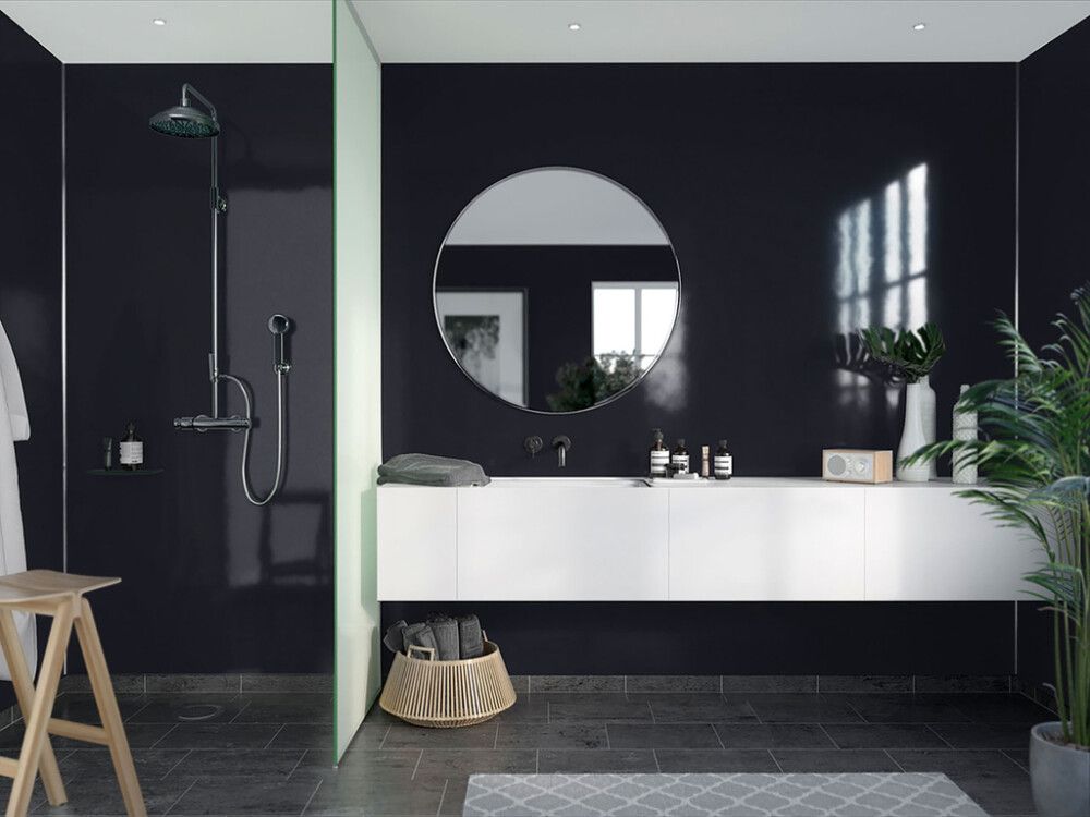 Märkätilalevy Fibo New York Black