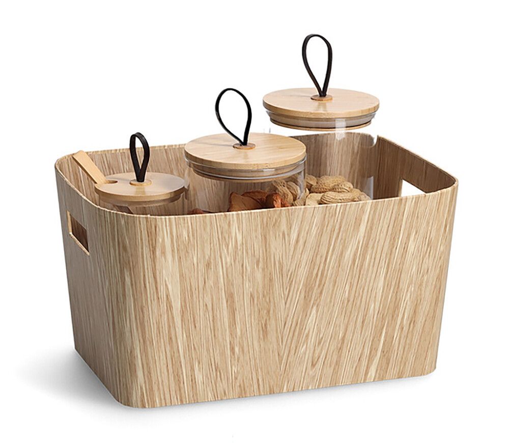 Säilytyslaatikko Zeller puujäljitelmä 34,2 x 24,5 x 18 cm