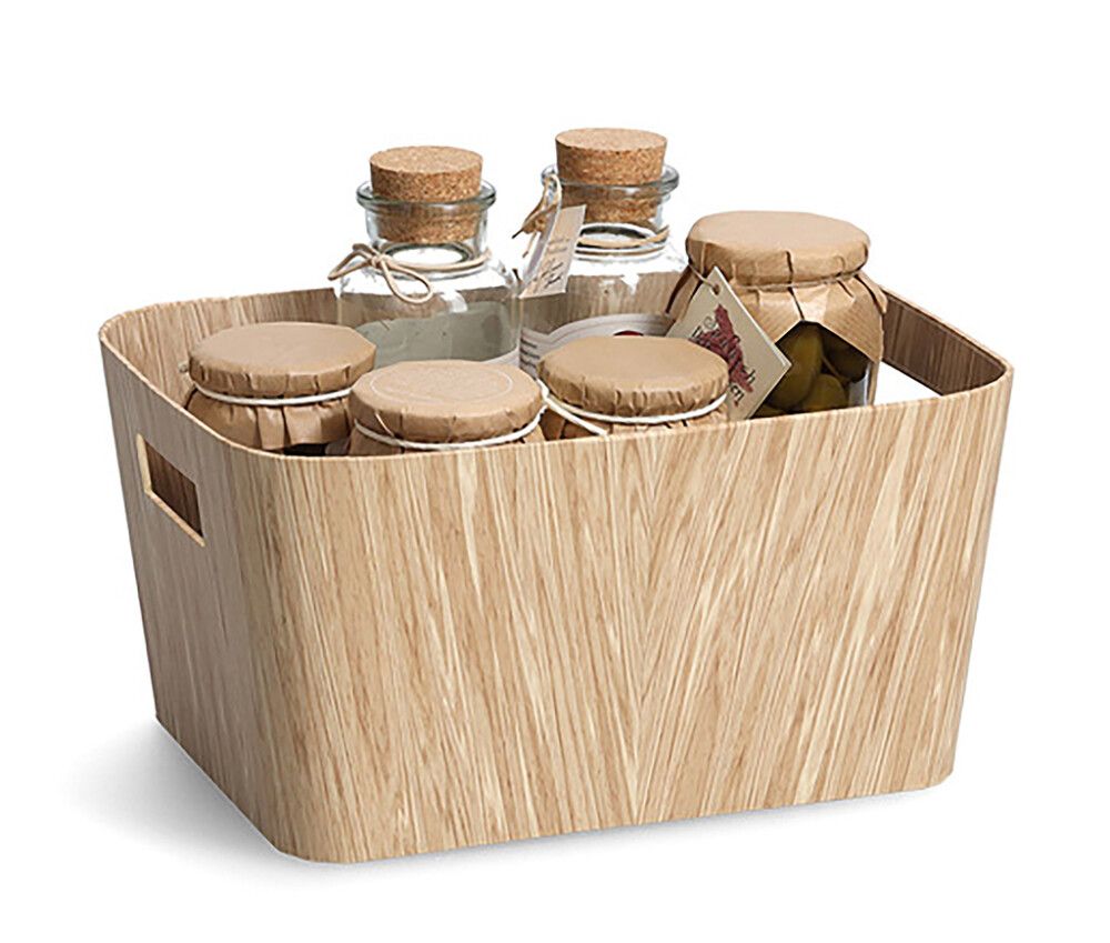 Säilytyslaatikko Zeller puujäljitelmä 30,5 x 22,9 x 15,2 cm