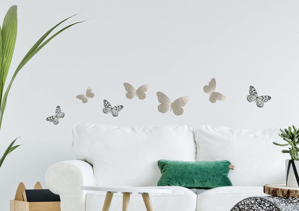 Seinätarra 3D Plage 7 x 3D Perhonen