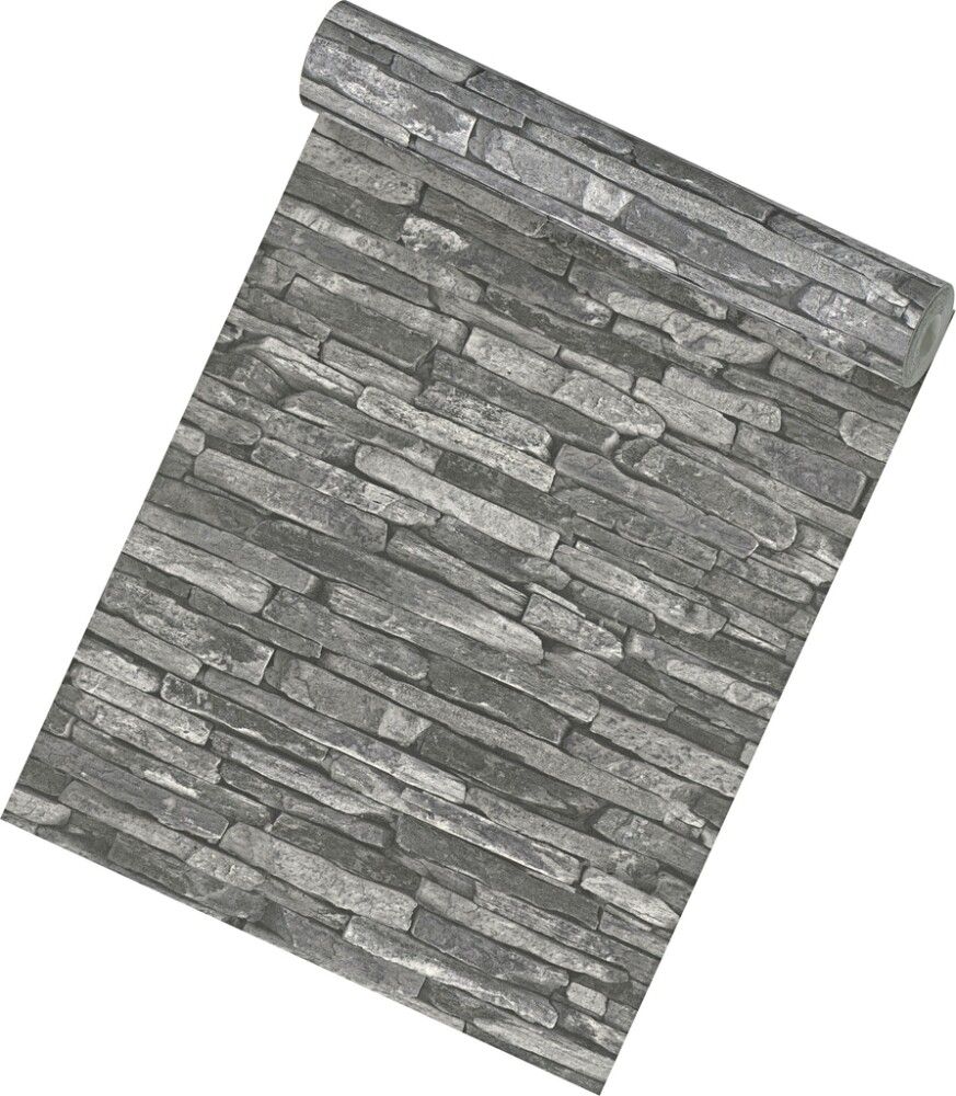 Kuitutapetti Wood`n Stone Kiviseinä Harmaa