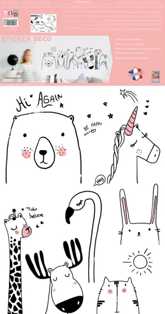 Julistetarra Plage Happy Animals