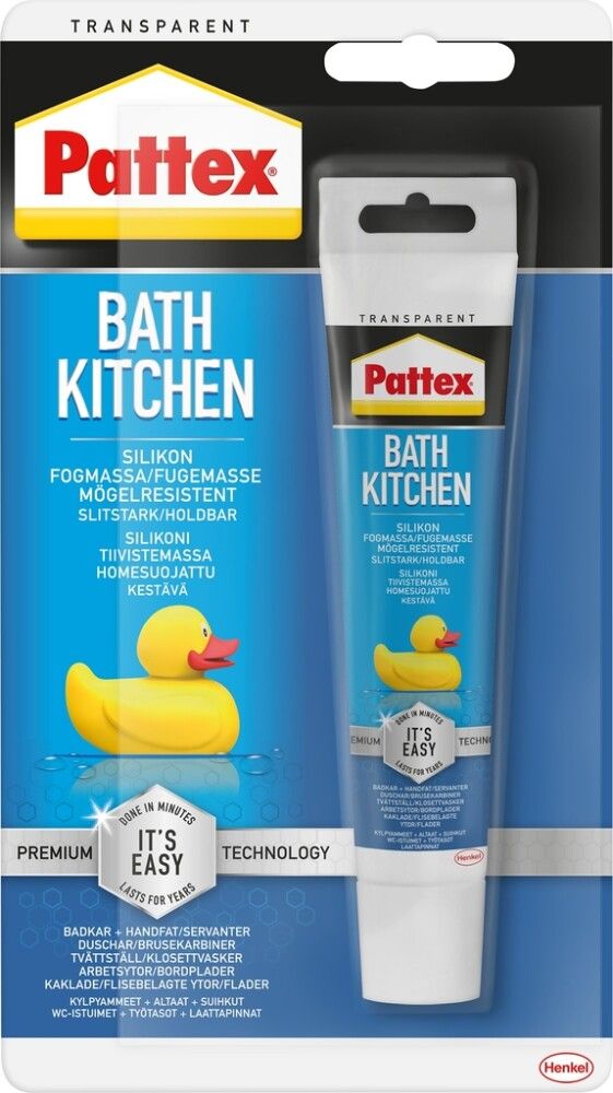 Silikoni Pattex Bath & Kitchen 50 ml Väritön