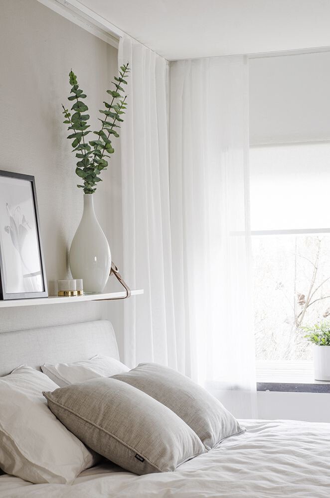 Valmisverho Hasta Skimra 268 x 280 cm Valkoinen