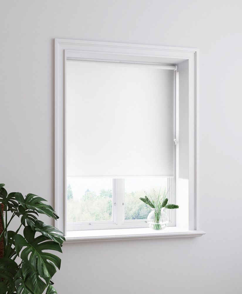 Pimentävä Rullaverho Hasta 80 x 185 cm Valkoinen