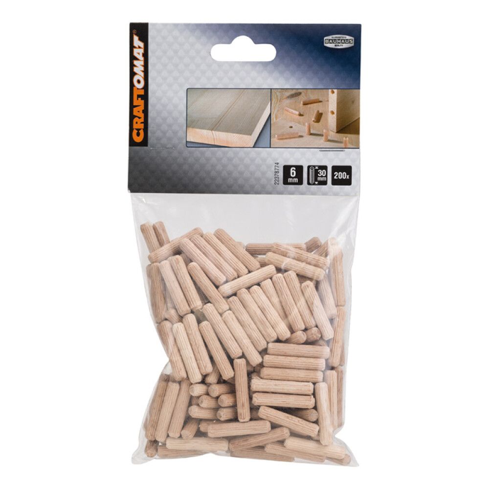 Puutappi Craftomat 6 x 30 mm 200 kpl