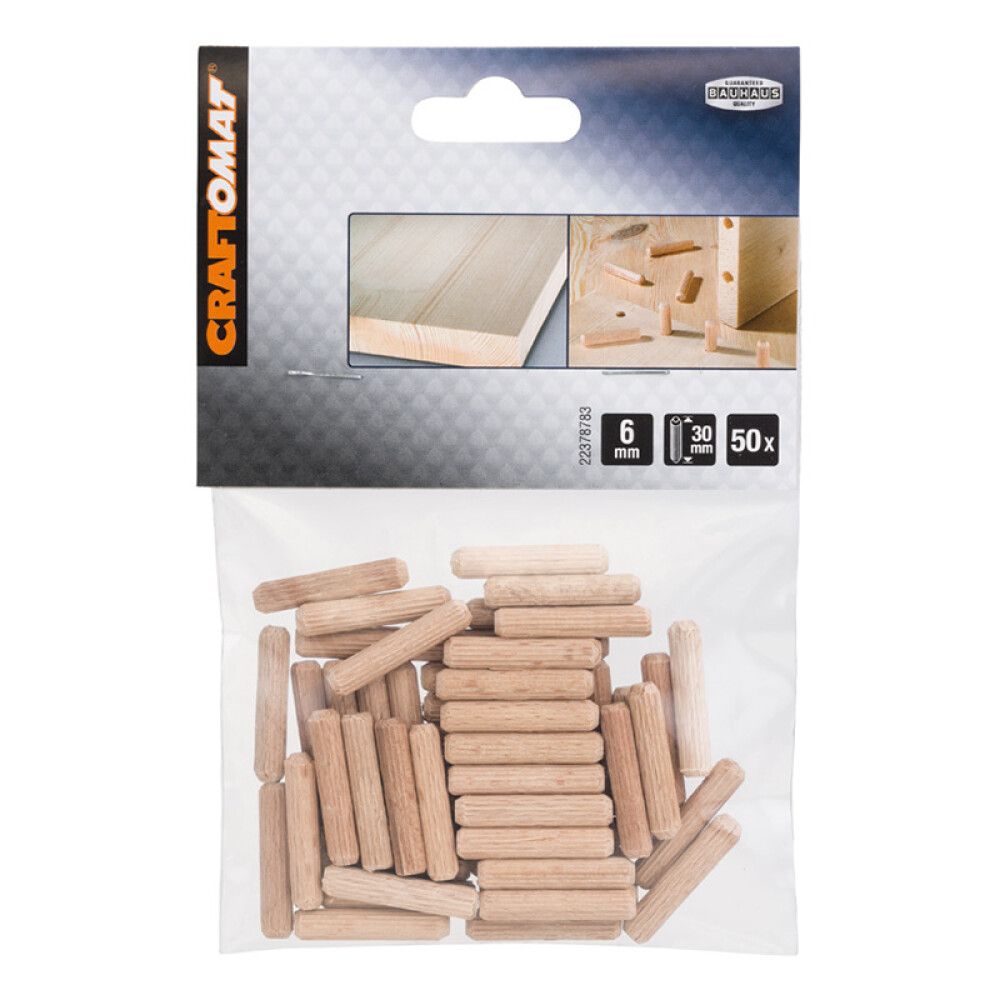 Puutappi Craftomat 6 x 30 mm 50 kpl