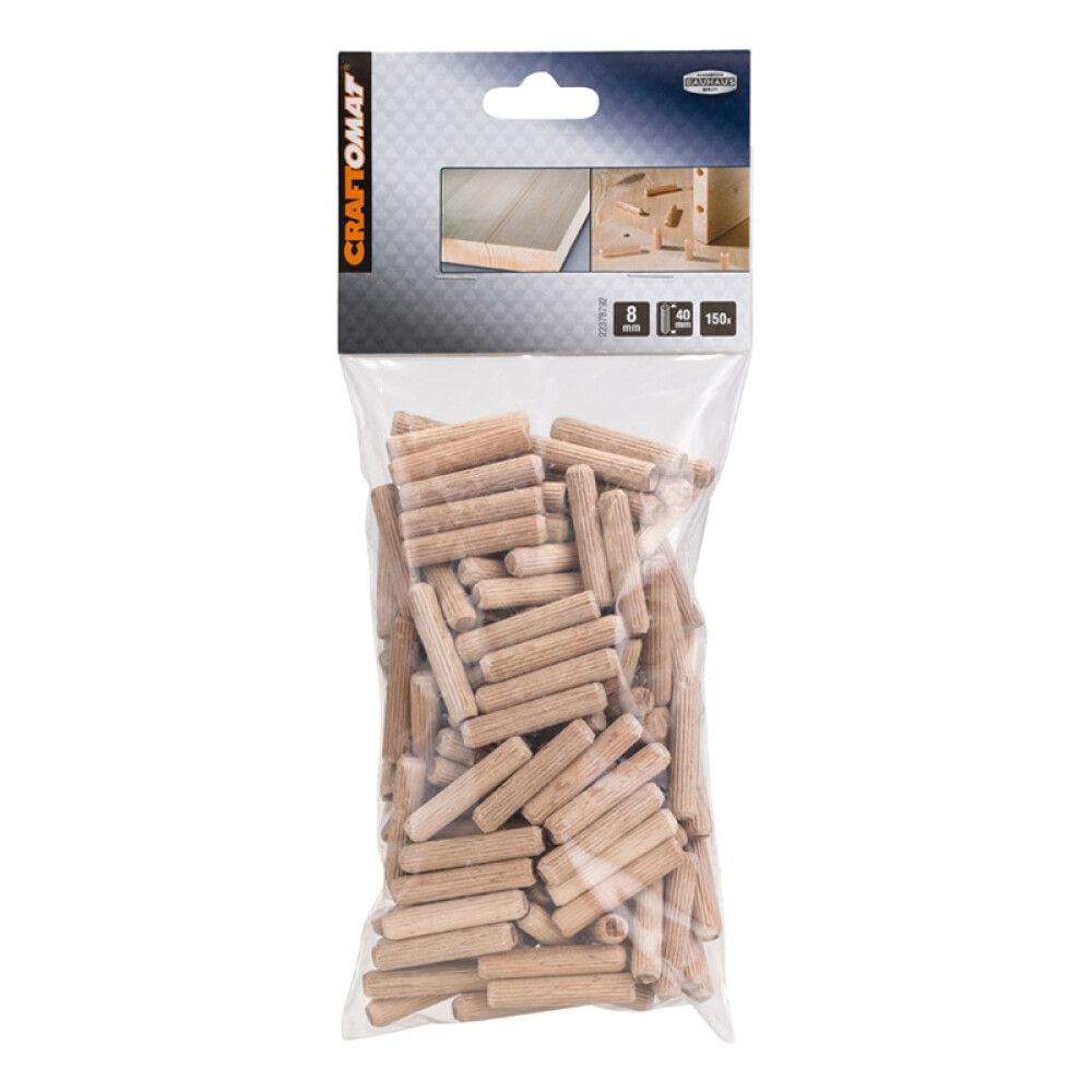 Puutappi Craftomat 8 x 40 mm 150 kpl