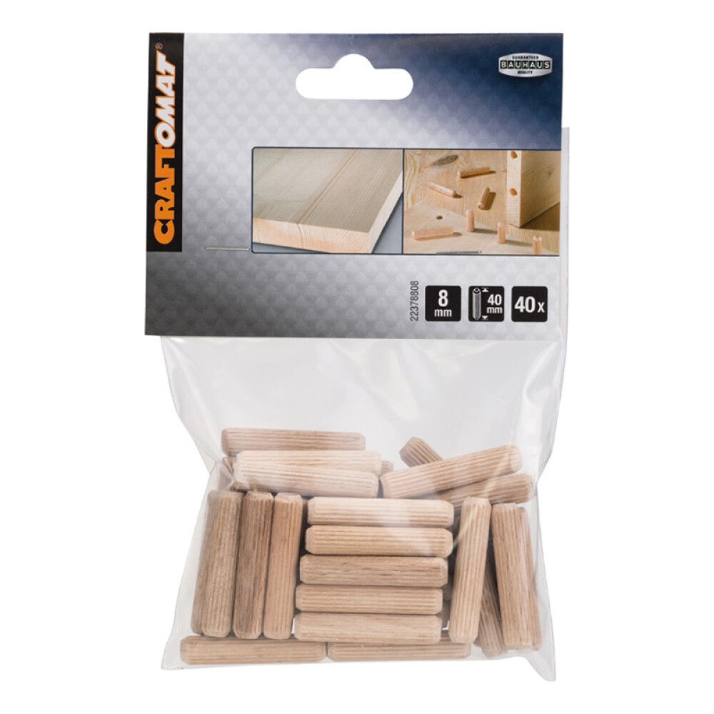 Puutappi Craftomat 8 x 40 mm 40 kpl