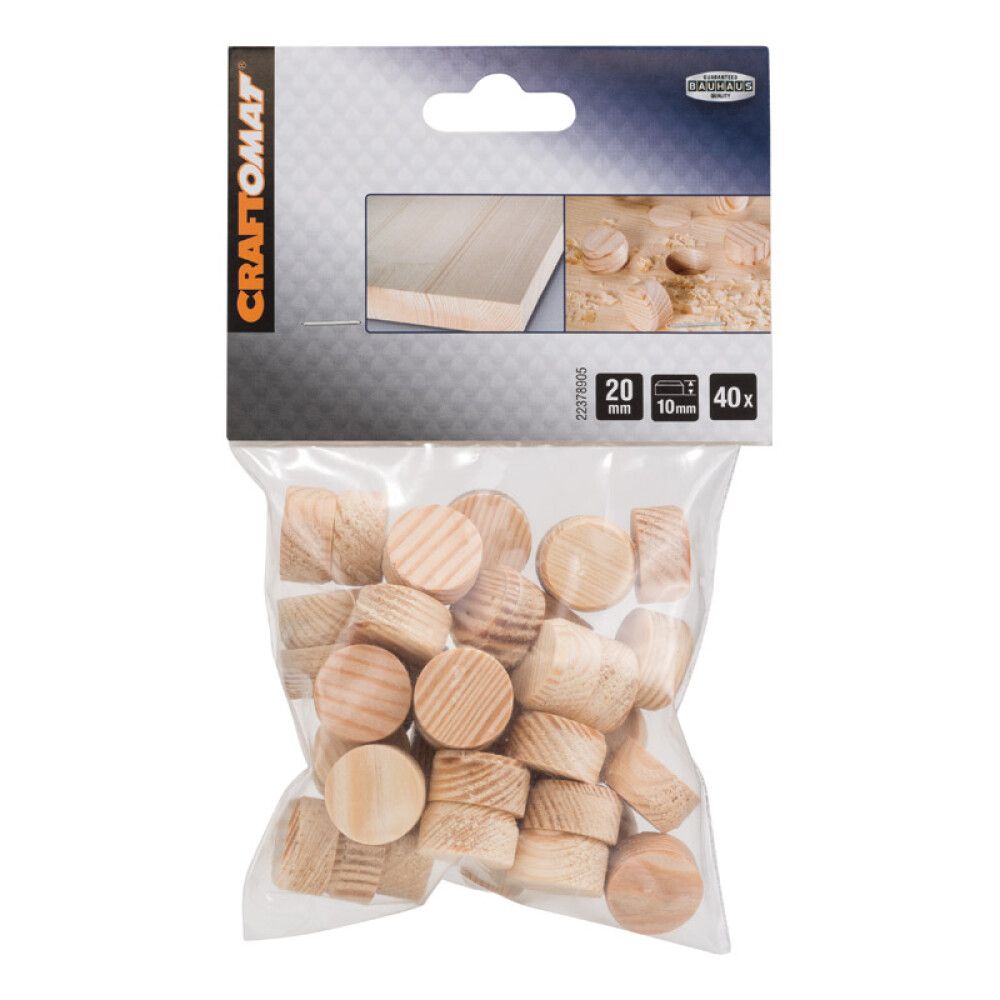 Puutappi Craftomat 20 x 10 mm 40 kpl