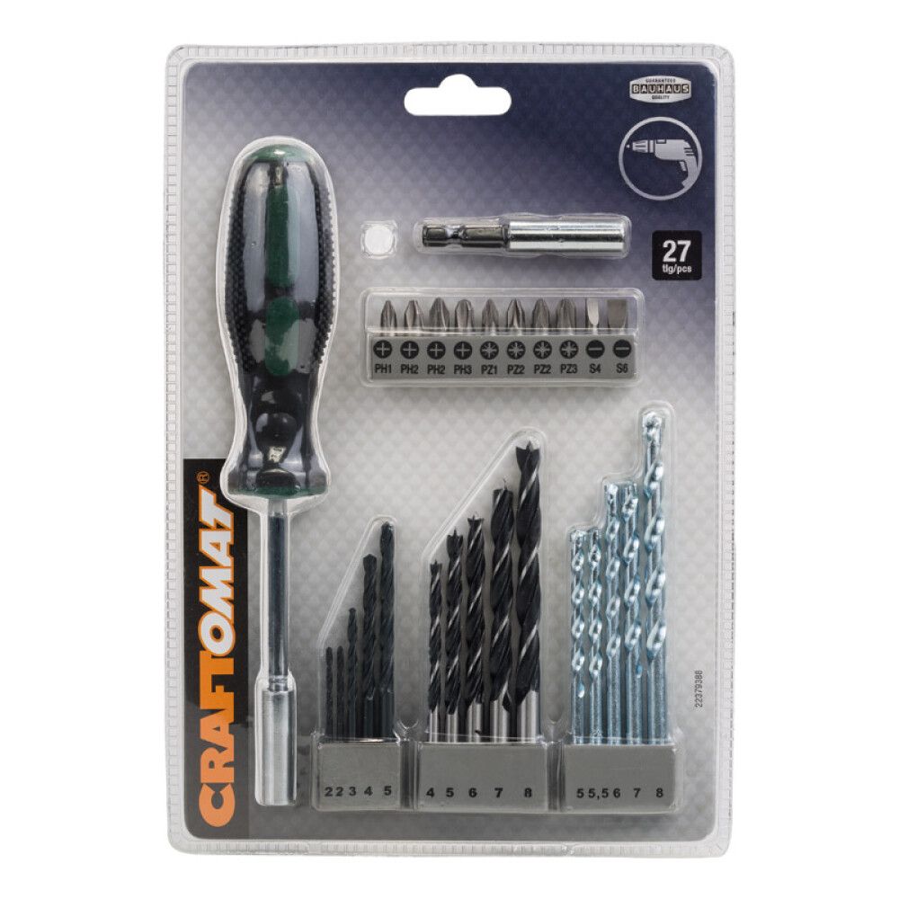 Teräpää setti Craftomat 27-osaa