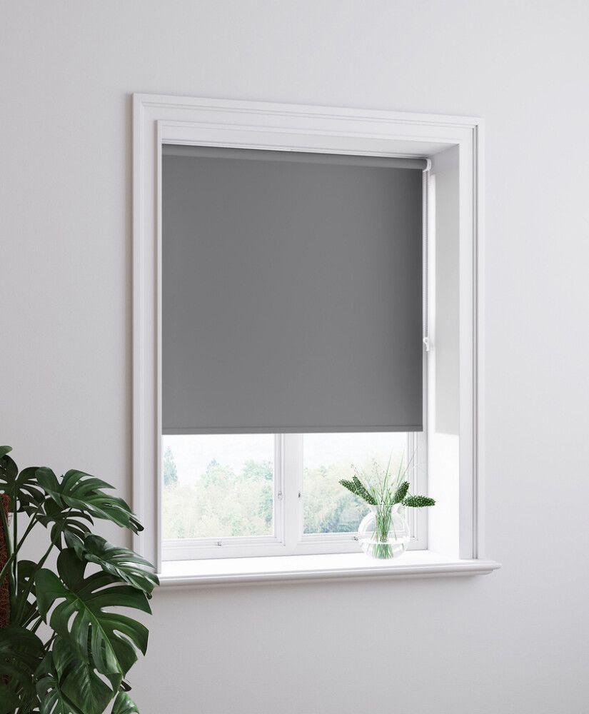 Pimentävä Rullaverho Hasta 140 x 185 cm Harmaa