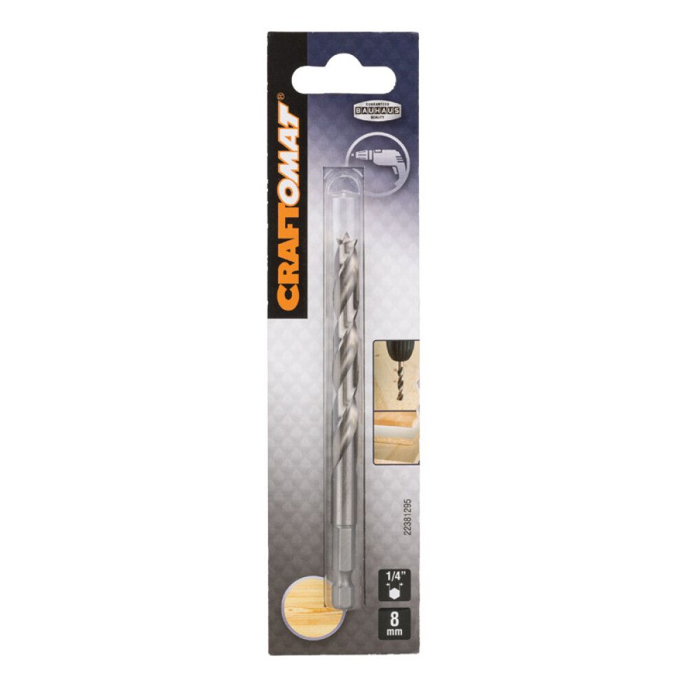 Puuporanterä Craftomat kuusiokanta 8 mm