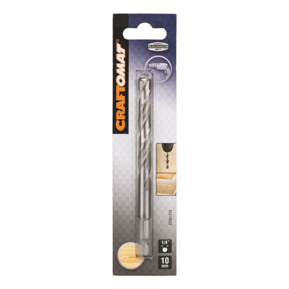 Puuporanterä Craftomat 10 mm Kuusiokanta
