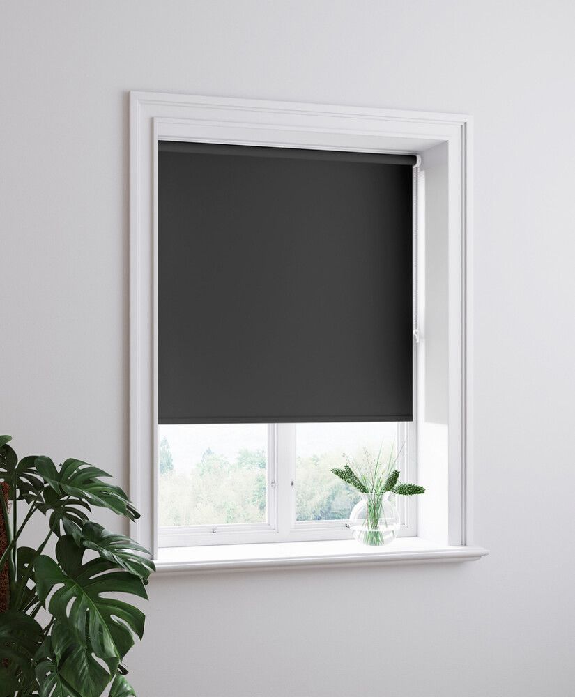 Pimentävä Rullaverho Hasta 120 x 185 cm Musta