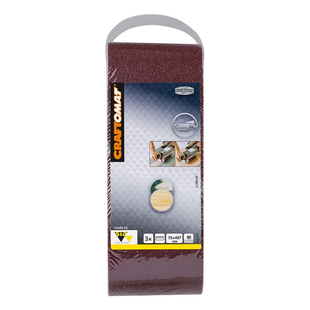 Hiomanauha Craftomat BFWP 457 x 75 mm K80 3 kpl