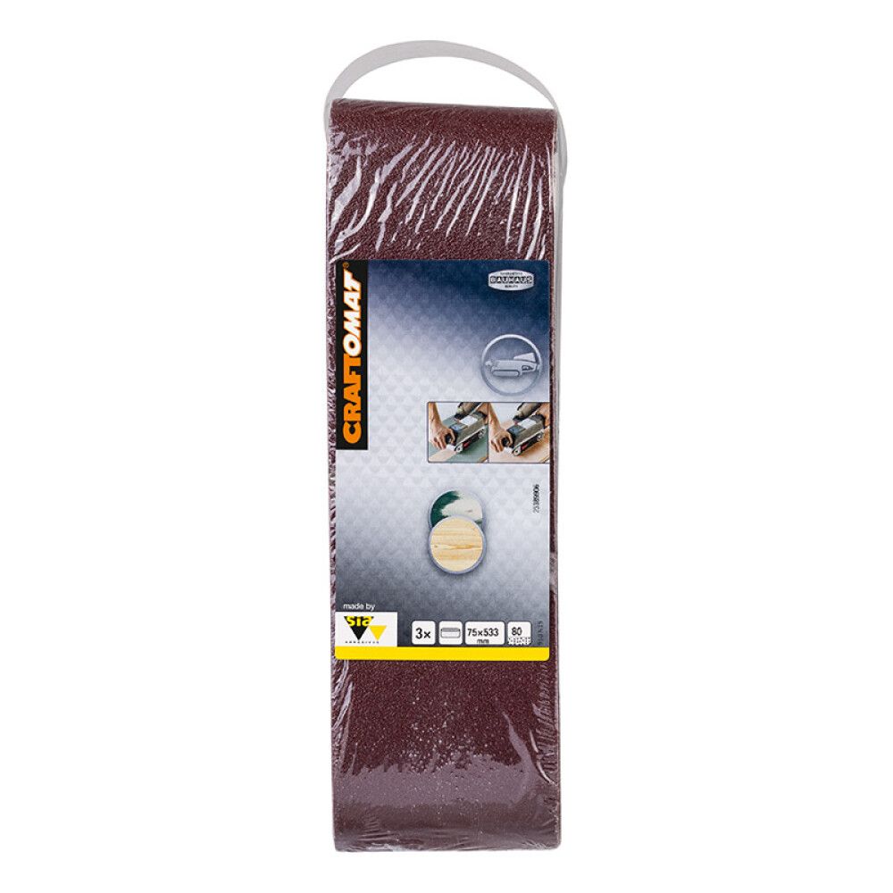 Hiomanauha Craftomat BFWP 533 x 75 mm K80 3 kpl