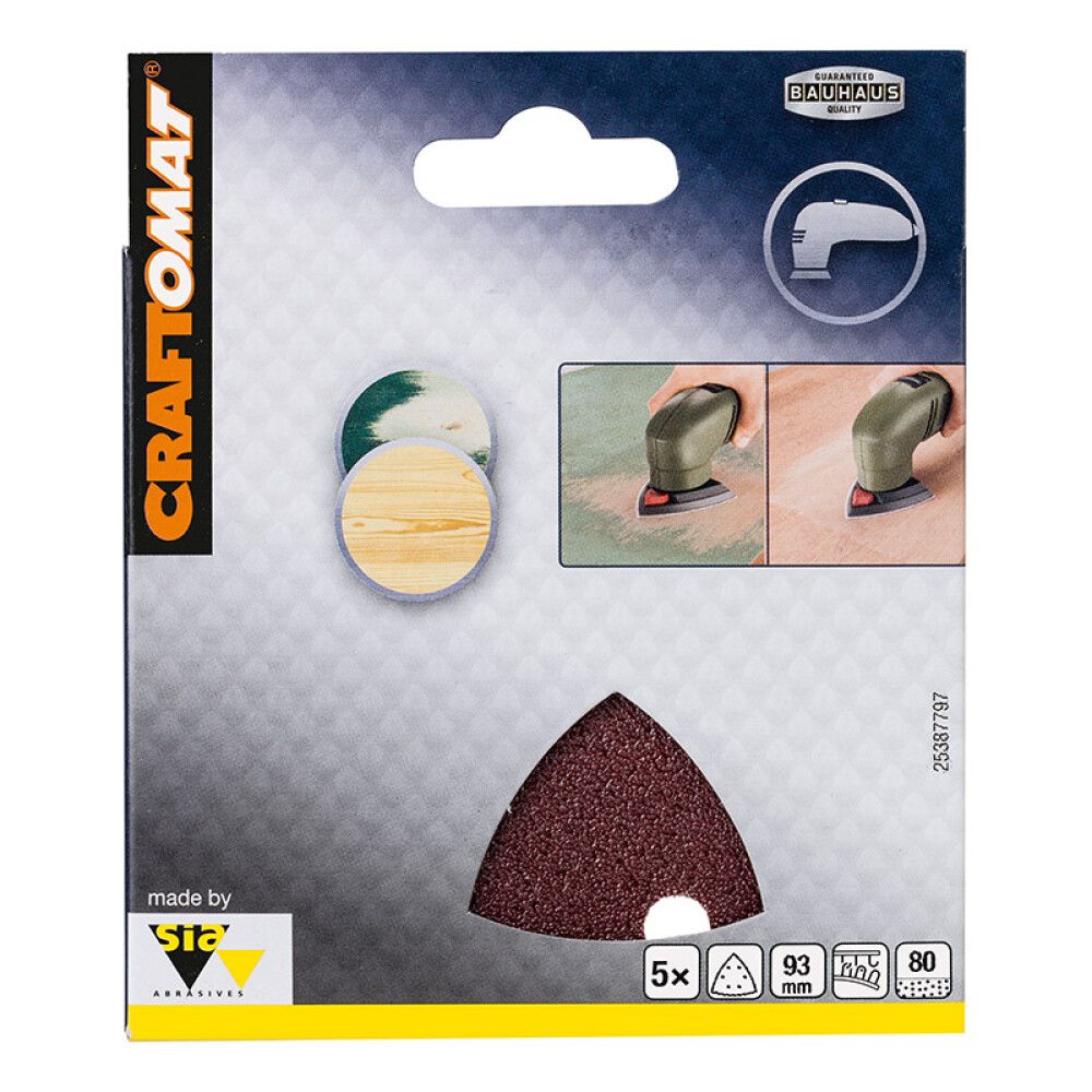 Tarrahiomapaperi Craftomat Delta BFWP 93 x 93 mm K80 5 kpl