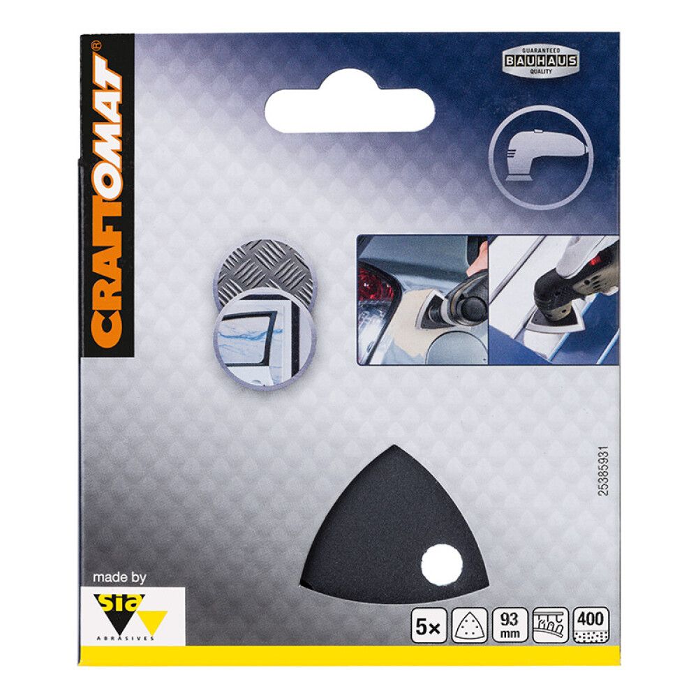 Tarrahiomapaperi Craftomat Delta BFCC 93 x 93 mm K400 5 kpl