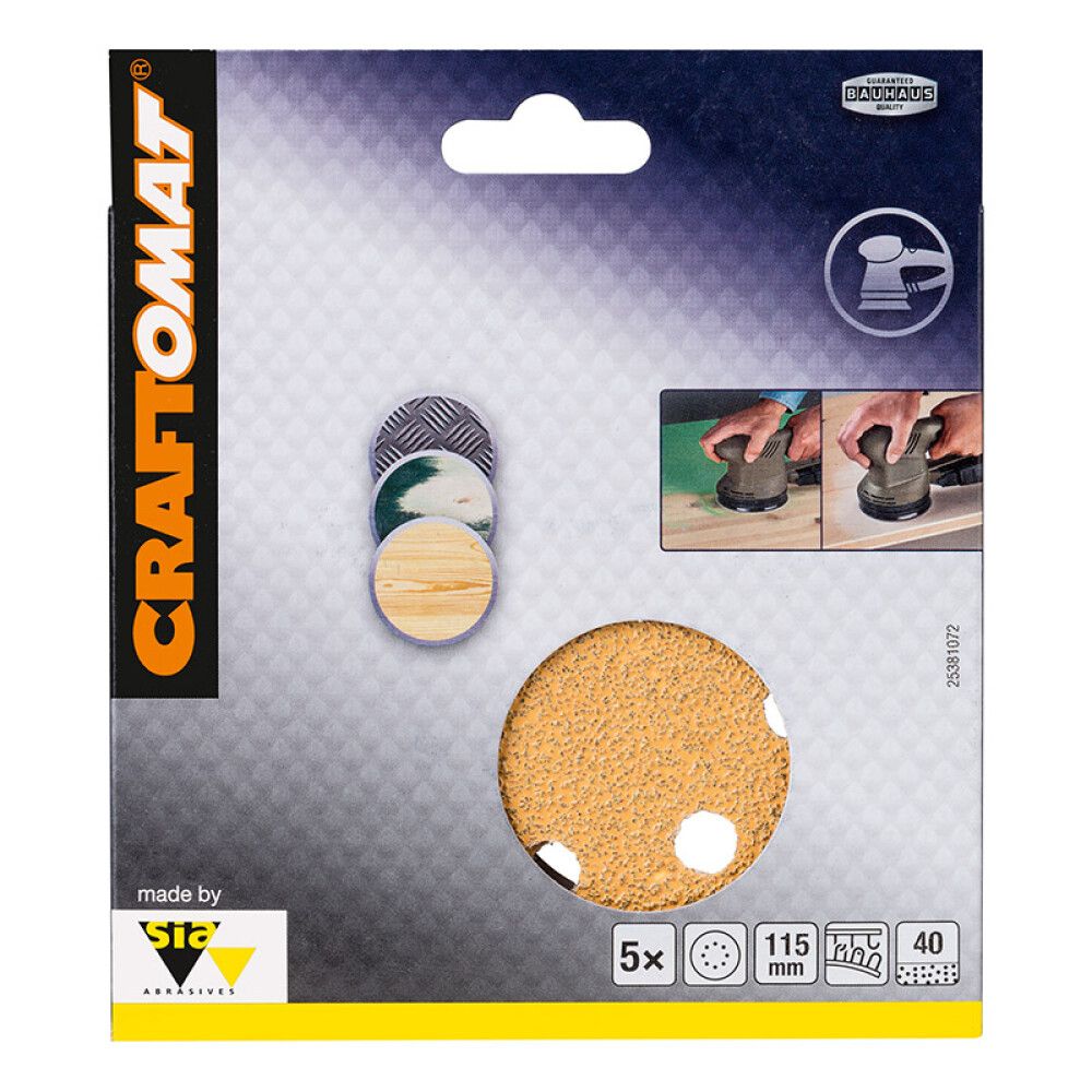 Hiomapaperi Craftomat BFWP 115 mm K40 5 kpl