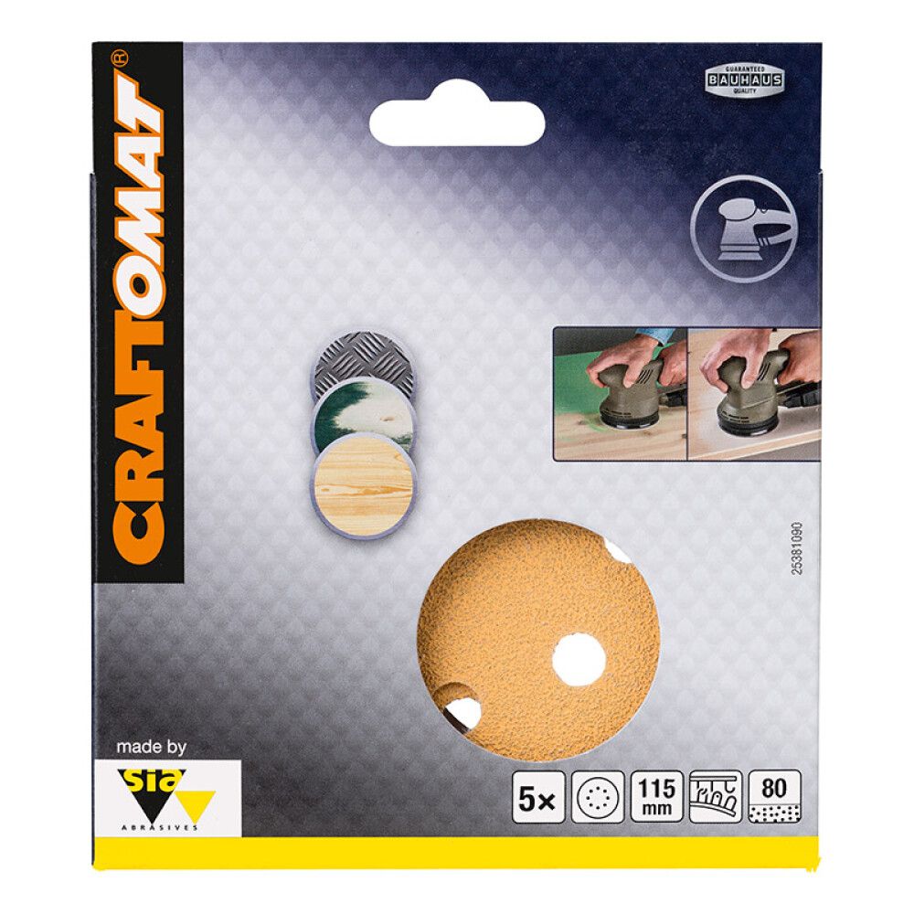 Hiomapyörö Craftomat BFWP 115 mm K80 5 kpl