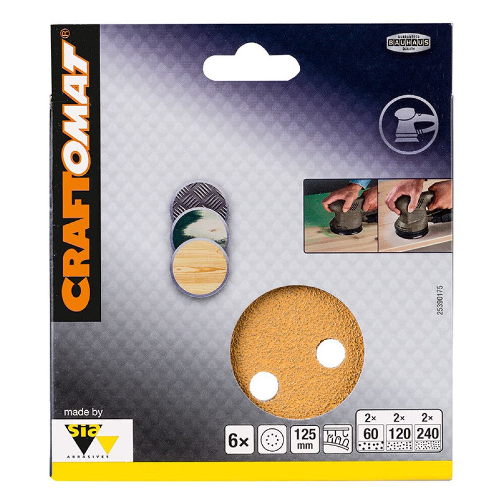 Hiomapyörösetti Craftomat BFWP 125 mm 6 kpl