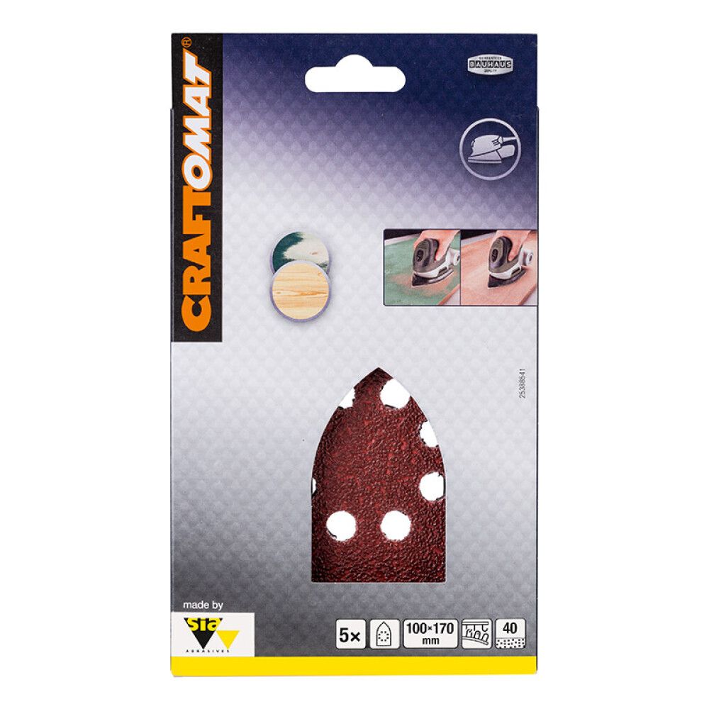 Hiomapaperi Craftomat EFWP 100 x 170 mm K40 5 kpl