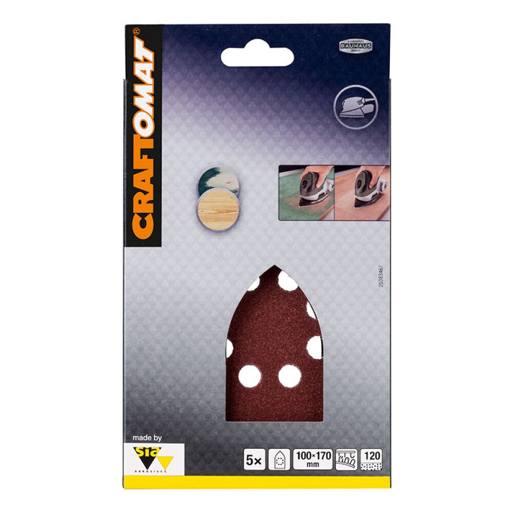 Hiomapaperi Craftomat EFWP 100 x 170 mm K120 5 kpl