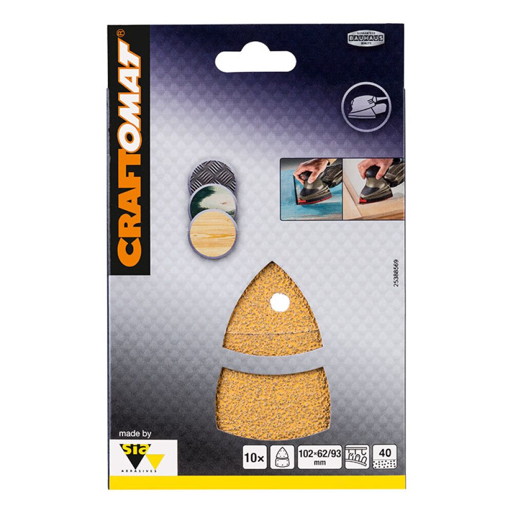 Hiomapaperi Craftomat BFWP 102 x 62 mm K40 10 kpl