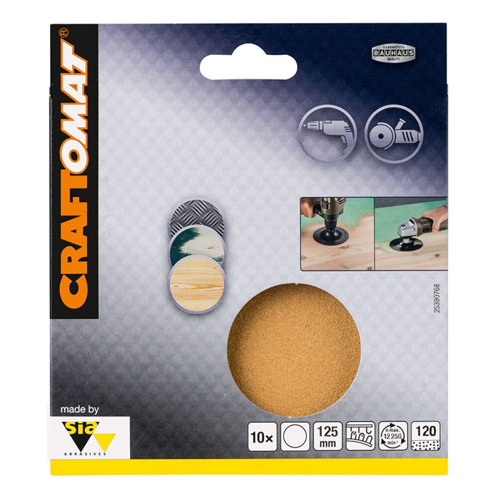 Hiomapyörö Craftomat KLETT 125 mm K120 10 kpl