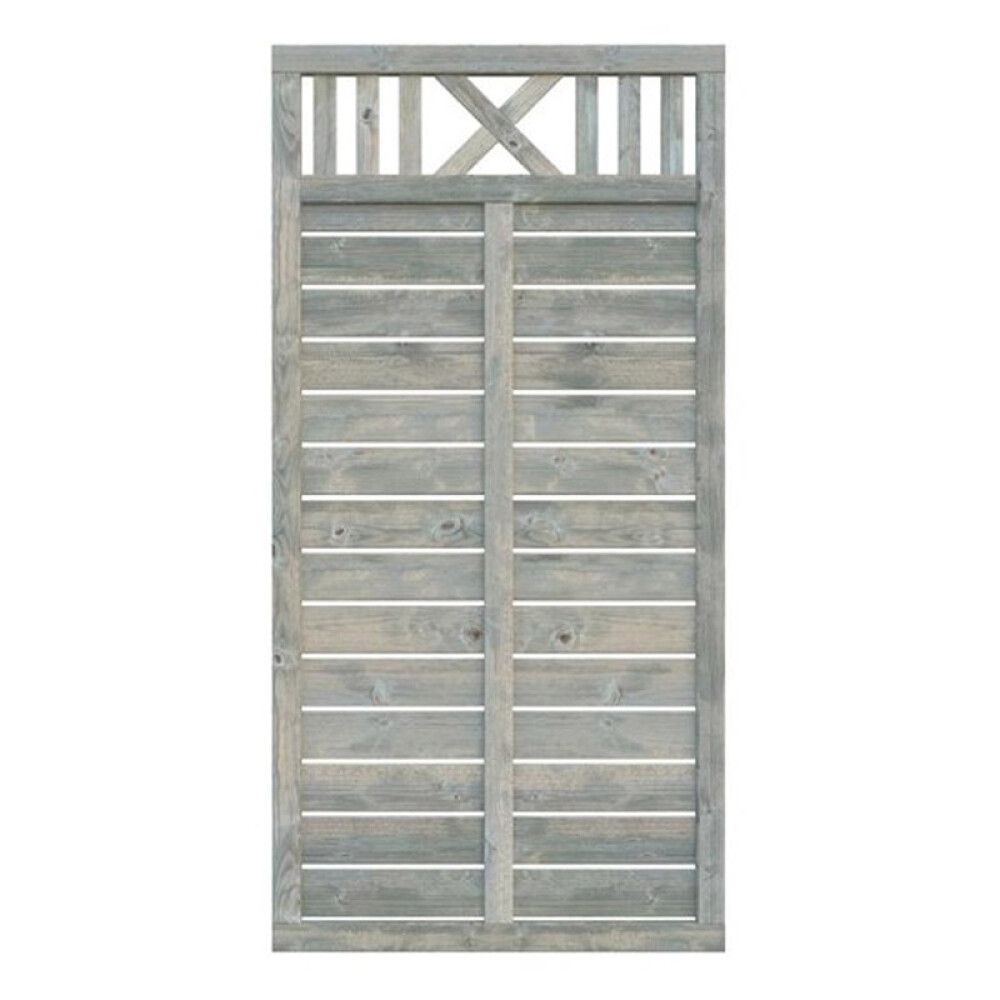 Aitaelementti Palmako Helis 2 harmaa 90 x 180 cm