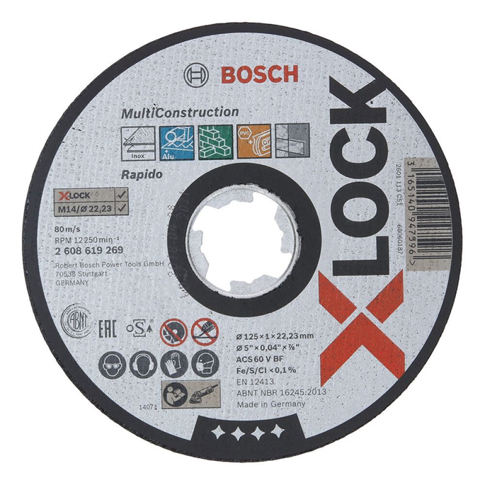 Katkaisulaikka Bosch X-LOCK Multi Material 125 mm