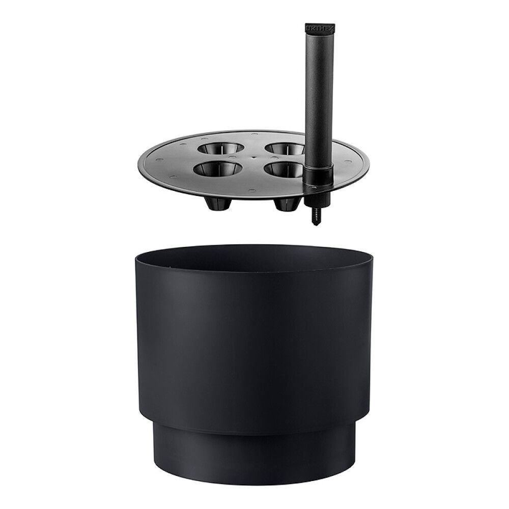 Kestokasteluruukku Orthex Pauliina musta 40 cm