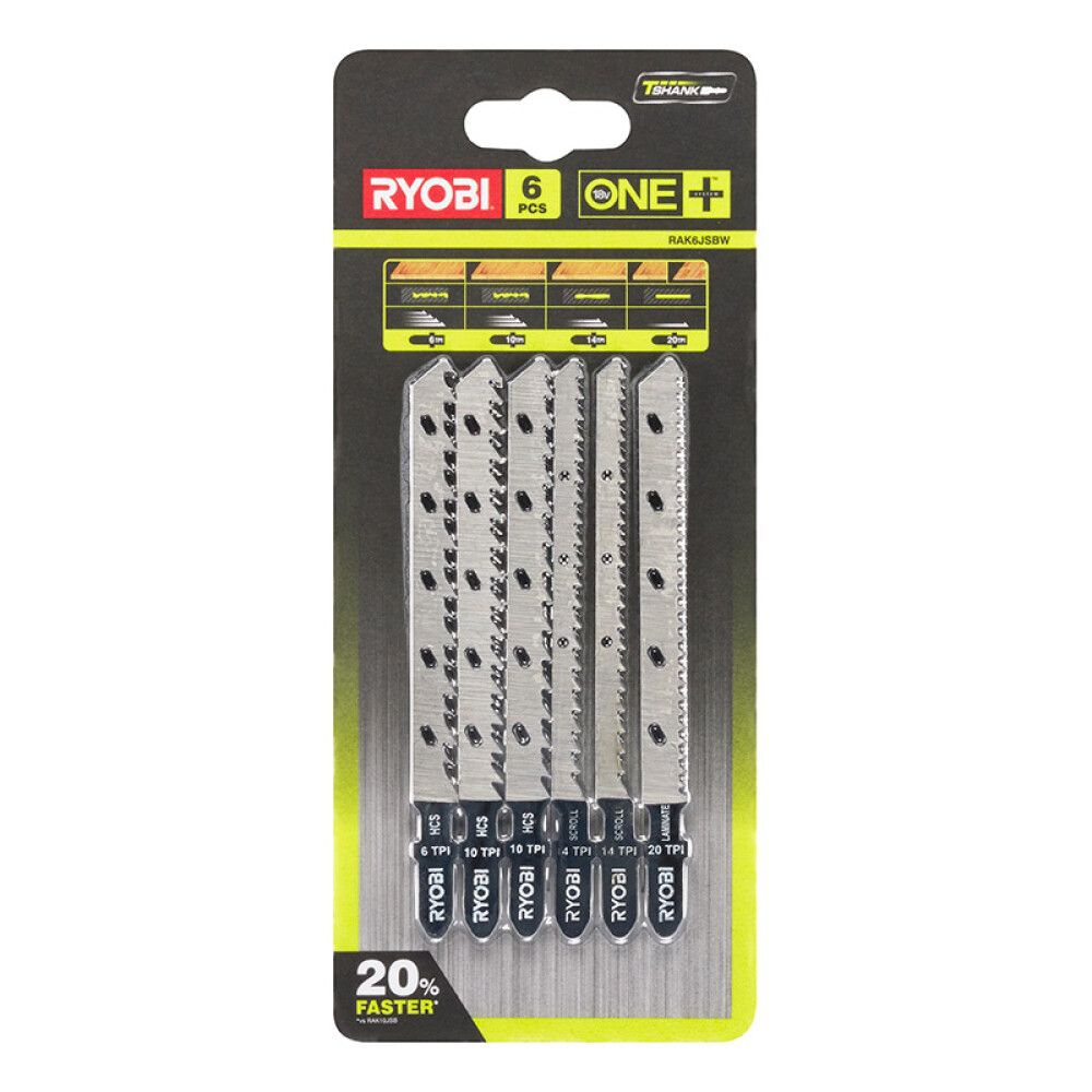 Pistosahanteräsarja Ryobi RAK6JSBW ONE+