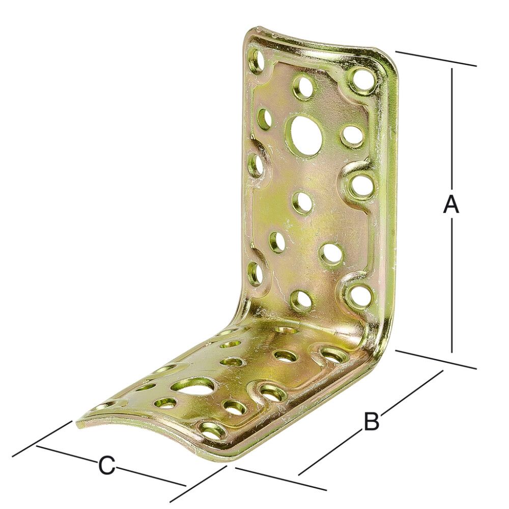 Kulmakiinnike pyöröpuulle Ø 80 / 100 mm sinkitty