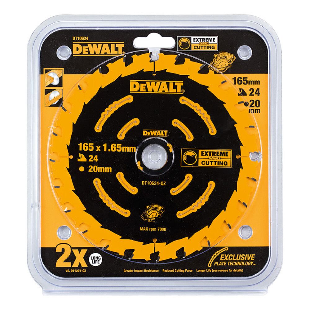 Pyörösahanterä DeWalt DT10624-QZ 165 x 20 x 24T