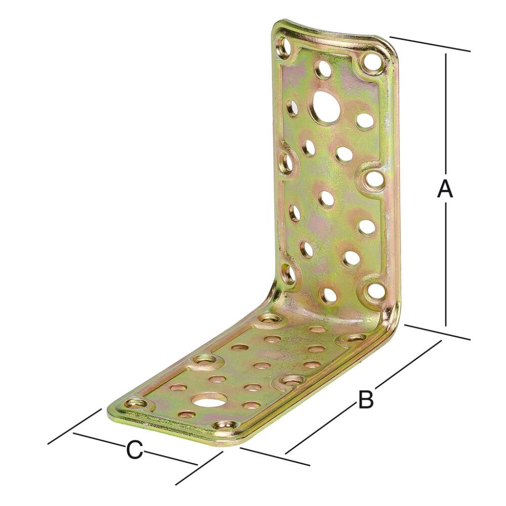 Kulmakiinnike pyörö/särmätty puu Ø 80 / 100 mm sinkitty