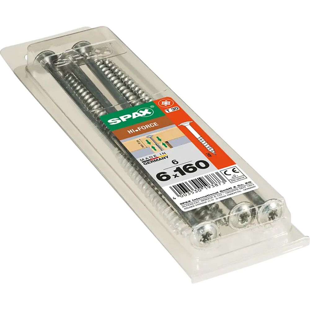 Puuruuvi Spax HI.FORCE TRX WIROX 6x160 mm  6KPL