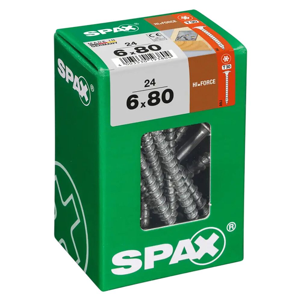 Puuruuvi Spax HI.FORCE TRX WIROX 6x80 mm 24KPL
