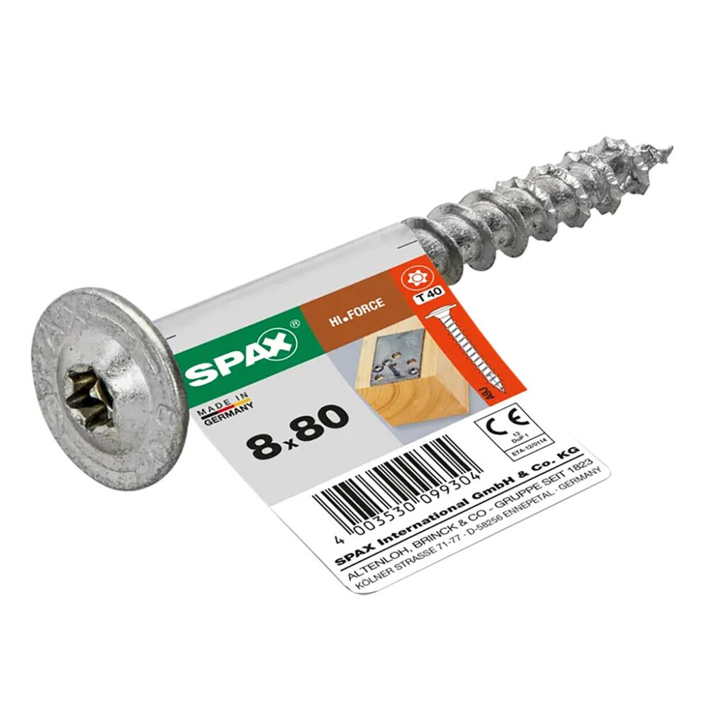 Puuruuvi Spax HI.FORCE TRX WIROX 8x80 mm 1KPL