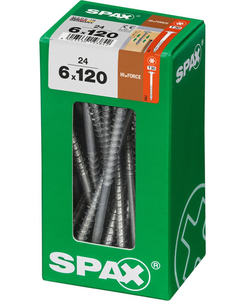 Puuruuvi Spax HI.FORCE TRX WIROX 6x120 mm 24KPL