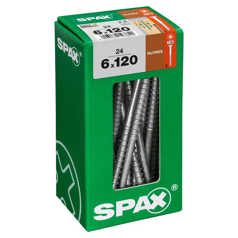 Puuruuvi Spax HI.FORCE TRX WIROX 6x120 mm 24KPL