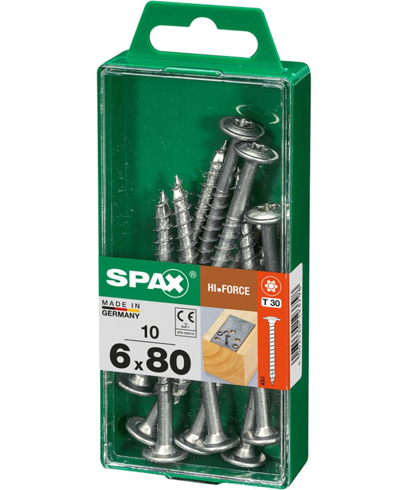 Puuruuvi Spax HI.FORCE TRX WIROX 6x80 mm 10KPL