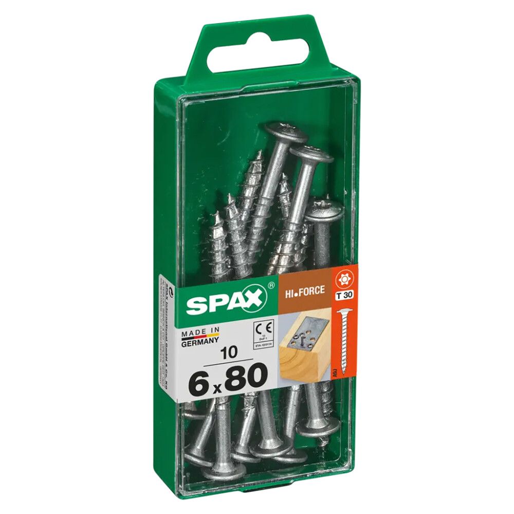 Puuruuvi Spax HI.FORCE TRX WIROX 6x80 mm 10KPL