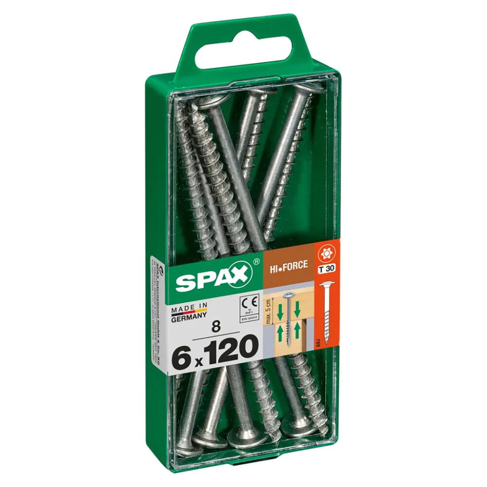 Puuruuvi Spax HI.FORCE TRX WIROX 6x120 mm  8KPL