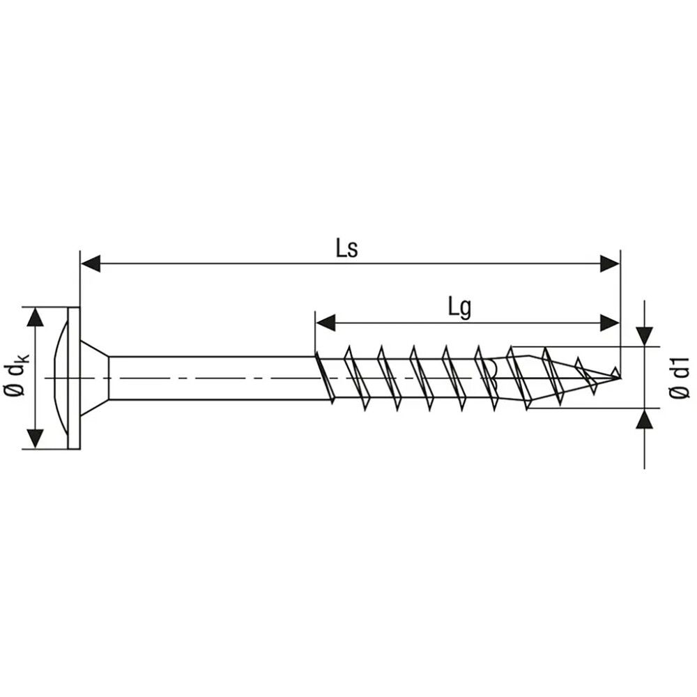 Puuruuvi Spax HI.FORCE TRX WIROX 8x280 mm 1KPL