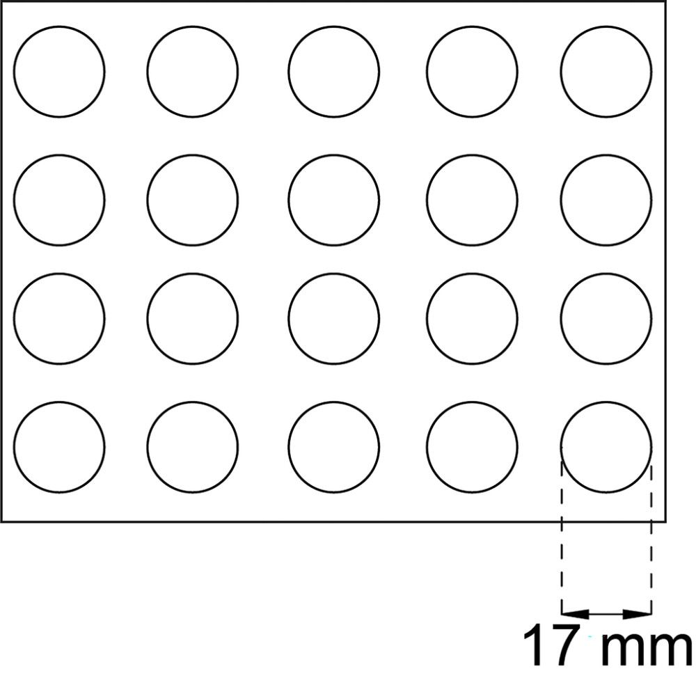 Ovenpysäytin Habo 5017 valkoinen 20 kpl/arkki